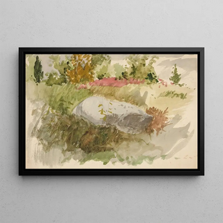 Edwin Austin Abbey - Rocks and Shrubs.webp