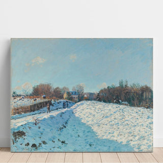 Effet de Neige à Louveciennes - Alfred Sisley | Reproduction Tableau Décoration murale affiche copie