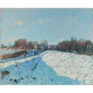 Effet de Neige à Louveciennes - Alfred Sisley | Reproduction Tableau Décoration murale affiche copie