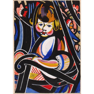 Enfant dans un fauteuil à bascule - Henry Lyman Saÿen | Reproduction Tableau Décoration murale affiche copie