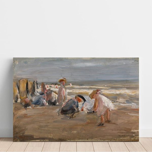 Reprodukcja obrazu Dzieci bawiących się na plaży - Max Liebermann
