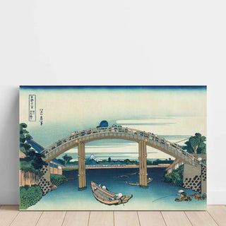 Estampe - Sous le pont Mannen à Fukagaw - Katsushika Hokusai | Reproduction Tableau Décoration murale affiche copie
