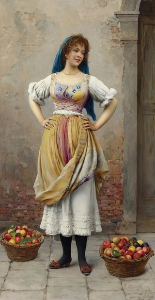 Eugen von Blaas - The Market Girl.webp