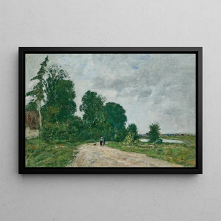 Eugne Boudin - Chemin anim bord de rivire.webp
