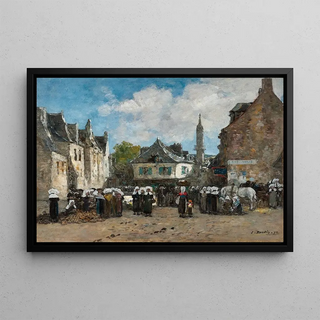 Eugne Boudin - Un march en Bretagne.webp