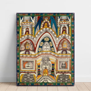 Façade ouest du vaisseau de la cathédrale Saint-Adolf des Dix Saints à Saint-Adolf Heim - Adolf Wölfli | Reproduction Tableau Décoration murale affiche copie