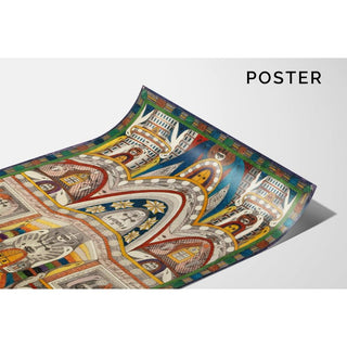 Façade ouest du vaisseau de la cathédrale Saint-Adolf des Dix Saints à Saint-Adolf Heim - Adolf Wölfli | Reproduction Tableau Décoration murale affiche copie