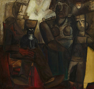 Famille de paysans avec chat - Constant Permeke