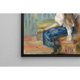 Femme aux Longs Cheveux - Pierre-Auguste Renoir | Reproduction Tableau Décoration murale affiche copie