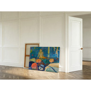 Femme se baignant et enfants - Edvard Munch | Reproduction Tableau Décoration murale affiche copie