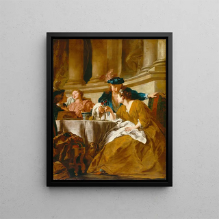 Follower of JeanFranois de Troy - Luncheon with Figures in Masquerade Dress.webp