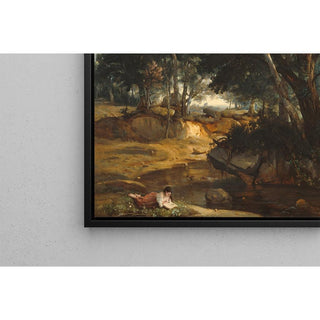Forêt de Fontainebleau de Jean-Baptiste-Camille Corot | Reproduction Tableau Décoration murale affiche copie