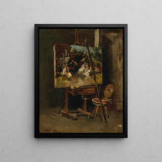 Franz von Defregger - The Easel of the Artist.webp
