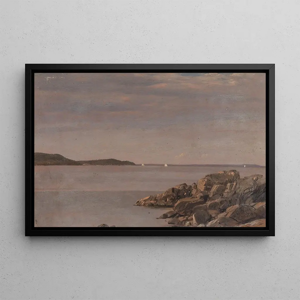Wyspa Mount Desert, wybrzeże Maine - Frederic Edwin Church — oprawiony obraz na ścianie