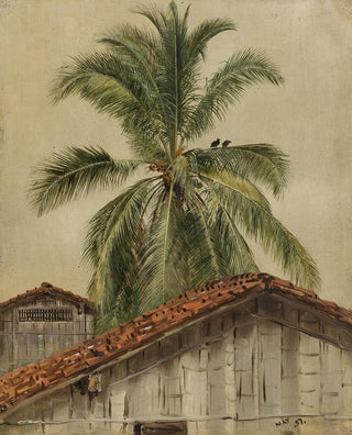 Frederic Edwin Church - Palm Trees and Housetops Ecuador.webp