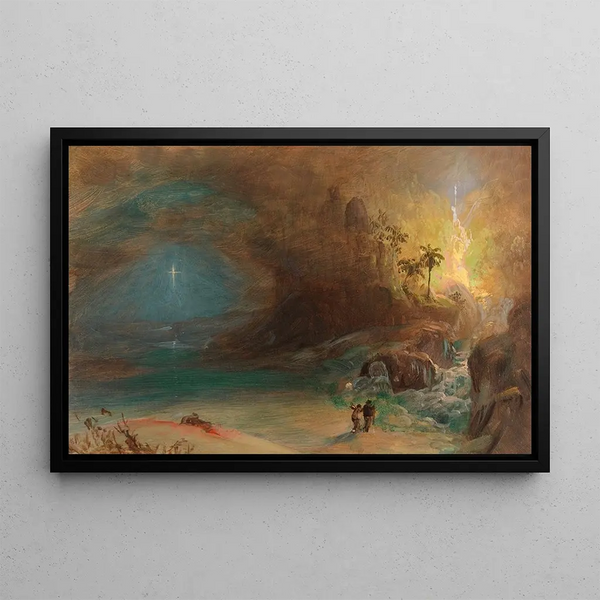 Studium na apoteozę Thomasa Cole'a - Frederic Edwin Church — oprawiony obraz na ścianie
