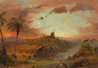 Frederic Edwin Church - Study for Imaginary S American Landscape.webp