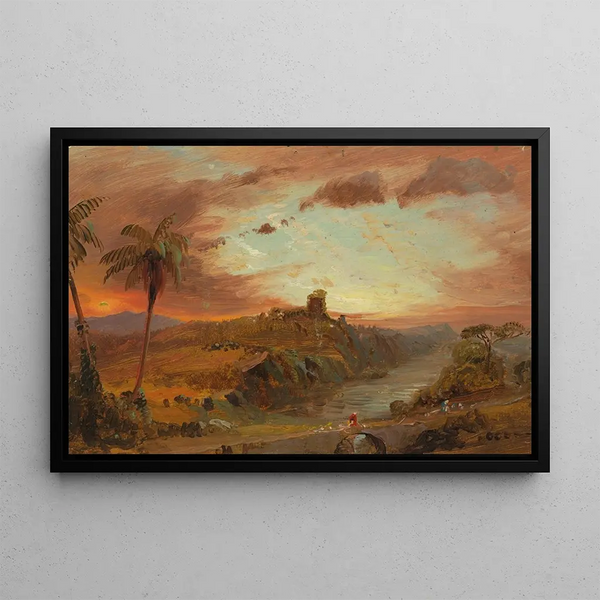 Studium wyimaginowanego krajobrazu Ameryki Południowej - Frederic Edwin Church — oprawiony obraz na ścianie