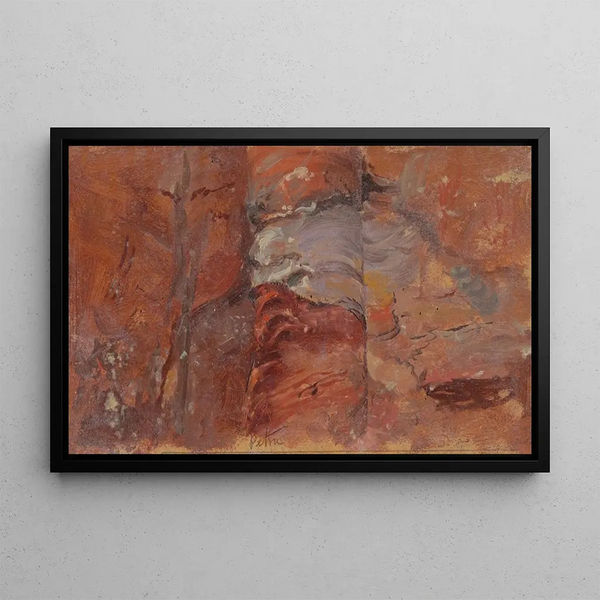 Studium skał Petra - Frederic Edwin Church — oprawiony obraz na ścianie