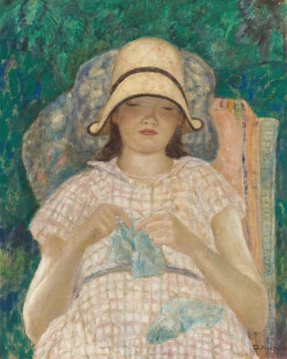 Frederick Carl Frieseke - Girl Knitting.webp