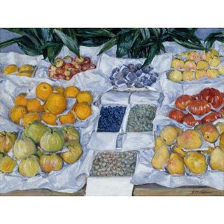 Fruits présentés sur un support - Gustave Caillebotte | Reproduction Tableau Décoration murale affiche copie