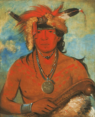 George Catlin - HhJeDayAhShee Meeting Birds a Brave.webp