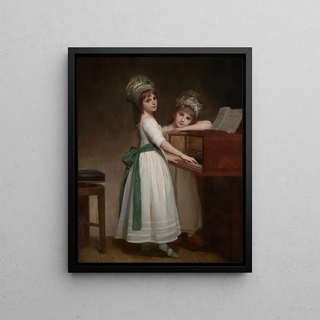 George Romney - Portrait of Maria and Catherine the Daughters of Edward Thurlow 1st Baron Thurlow.webp