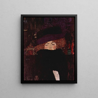 Gustav Klimt - Dame mit Hut und Federboa.webp