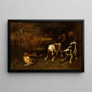 Gustave Courbet - Hunting Dogs with Dead Hare.webp