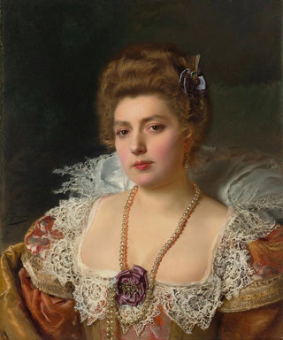 Gustave Jean Jacquet - Portrait dune femme portant des perles.webp