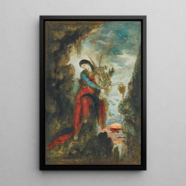Sappho - Gustave Moreau — oprawiony obraz na ścianie