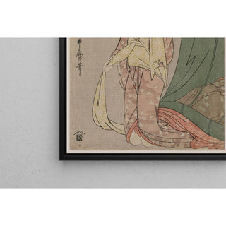 Hanaogi de l'Ogiya de la série Devinettes illustrées - Kitagawa Utamaro | Reproduction Tableau Décoration murale affiche copie