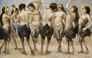 Hans Thoma - Eight dancing women in bird bodies.webp