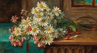 Hans Zatzka - A Bouquet of Daisies.webp
