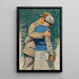 Henri Martin - Couple se promenant study for Le Jardin du Luxembourg grand decoration Mairie du 5me arrondissement Paris.webp