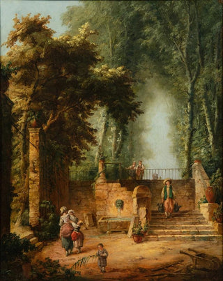 Hubert Robert - Fountain in a park.webp