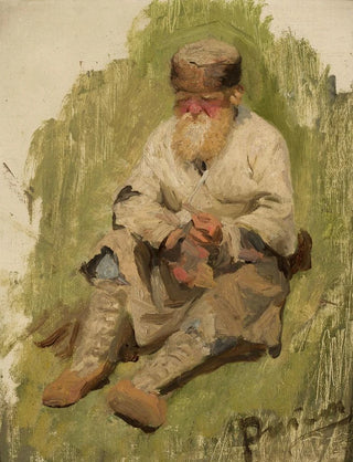 Ilya Efimovich Repin - Study of a peasant on the grass.webp