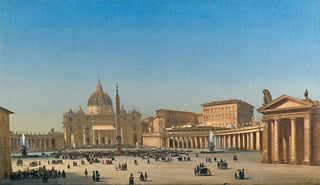 Ippolito Caffi - The Benediction Of Pius Ix In St Peters Square Rome.webp