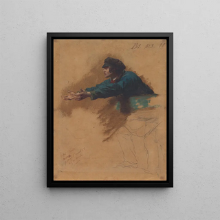 Isidore Pils - Young Man Leaning Forward with Outstretched Arms Study for Soldiers Distributing Bread to the Poor.webp