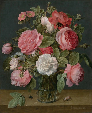 Jacob van Hulsdonck - Roses in a Glass Vase.webp