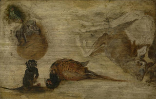 Jan Brueghel the Younger - Study of monkeys a deer and other animals.webp