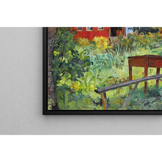 Jardin avec maison rouge - Edvard Munch | Reproduction Tableau Décoration murale affiche copie