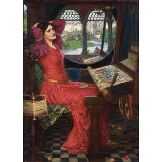 Je suis à moitié malade d’ombres, dit la Dame de Shalott - John William Waterhouse | Reproduction Tableau Décoration murale affiche copie