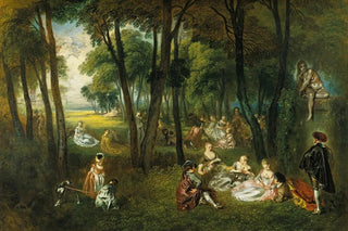 JeanAntoine Watteau - Fte galante in a Wooded Landscape.webp