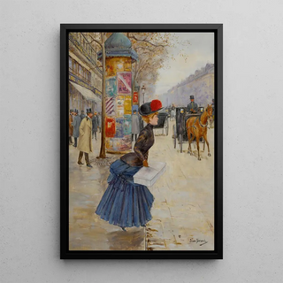 Jean Braud - Jeune Femme Traversant Le Boulevard.webp
