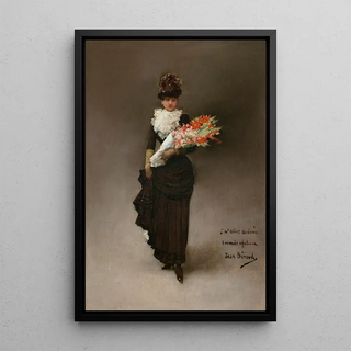 Jean Braud - Jeune femme au bouquet de fleurs.webp