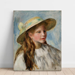 Jeune Fille au Chapeau - Pierre-Auguste Renoir | Reproduction Tableau Décoration murale affiche copie