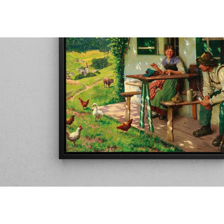 Jeune couple d'agriculteurs en Haute-Bavière - Emil Rau | Reproduction Tableau Décoration murale affiche copie