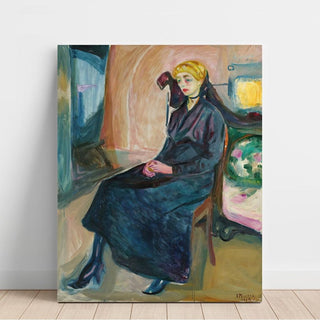 Jeune femme assise - Edvard Munch | Reproduction Tableau Décoration murale affiche copie
