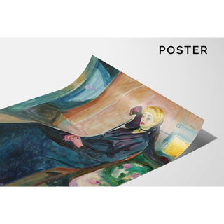 Jeune femme assise - Edvard Munch | Reproduction Tableau Décoration murale affiche copie